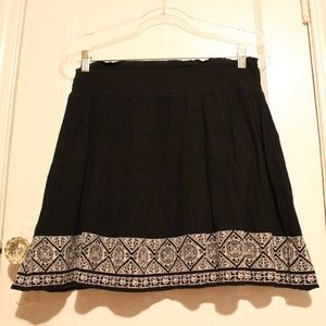 Black Skirt With White Trim